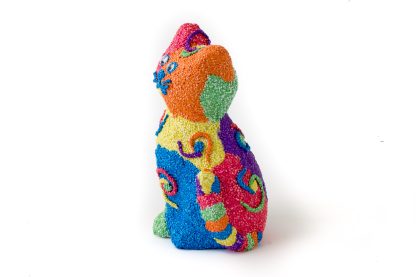 Spaarpotten - Foam Clay® - twee poezen - felle kleuren - Afbeelding 2